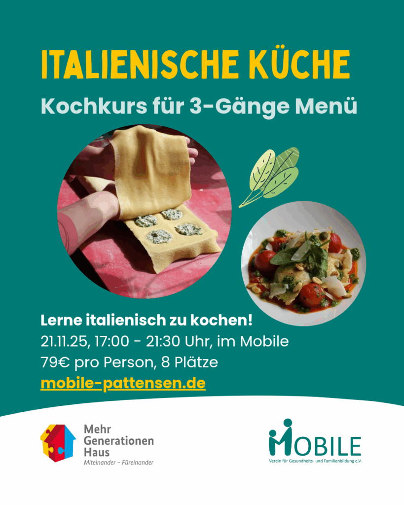 dekorativ: Infos, Fotos von italienischem Essen und Termin zum Kurs "Italienische Küche"